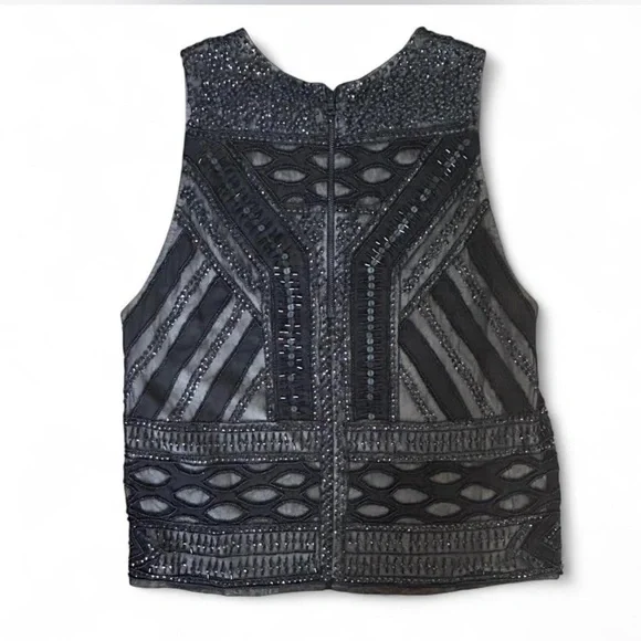 Alice + Olivia Black Embellished Blouse - Picture 4 of 4